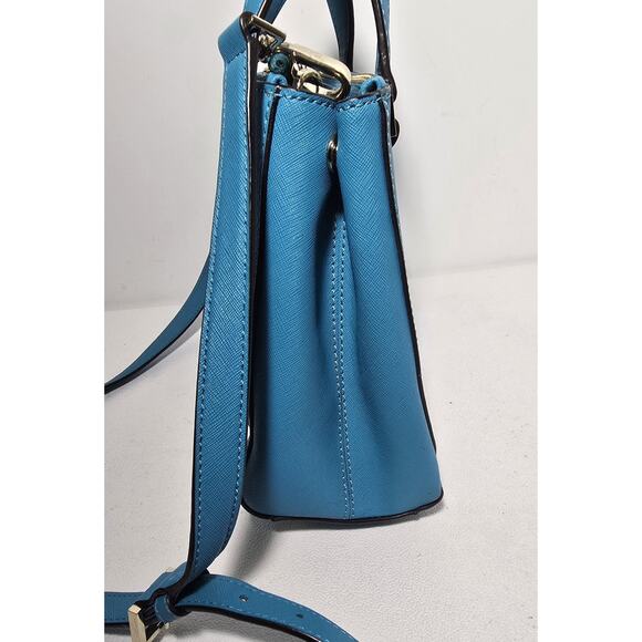 Kate Spade Newbury Lane Turquoise Saffiano Leather Satchel Crossbody Purse - Picture 8 of 15